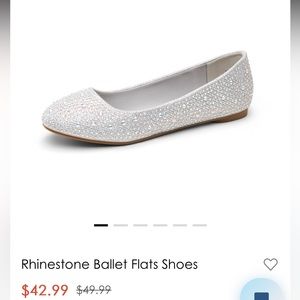 Sparkly Silver ballet slipper flats